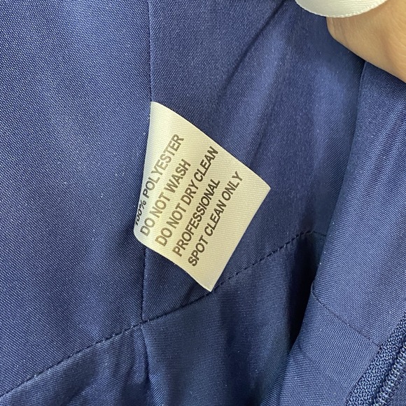 JJ's House Floor Length‎ Mother of Bride Groom Dress Blue Chiffon Lace Size 2/4 - Picture 13 of 14